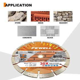 FEWELL angle grinder blade ideal for masonry and stone work.