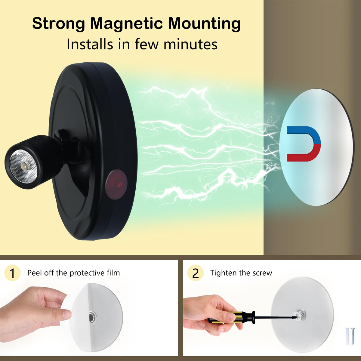 FFKWLTONG LED Spotlight Indoor remote control operation for brightness and timing