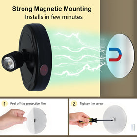 FFKWLTONG LED Spotlight Indoor remote control operation for brightness and timing