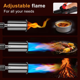 FFVRVSS kitchen torch demonstrates precise flame control for cooking and crafts.