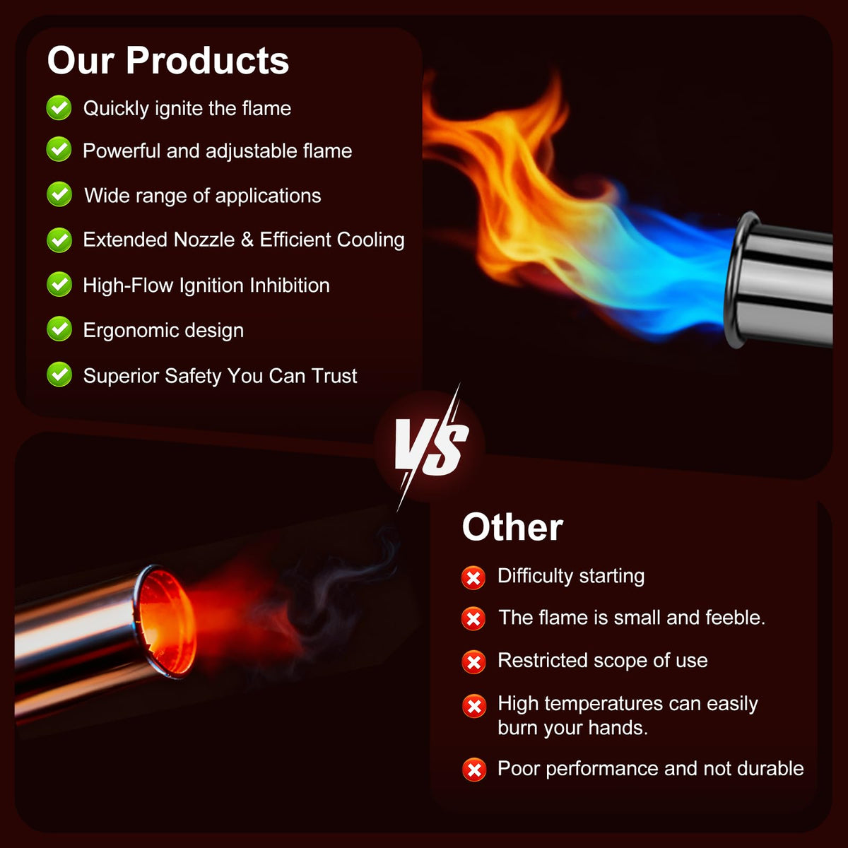 FFVRVSS multi functional torch suited for culinary and light metalwork tasks.