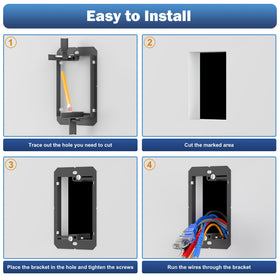 FGB 20-pack low voltage mounting bracket durable material resists deformation