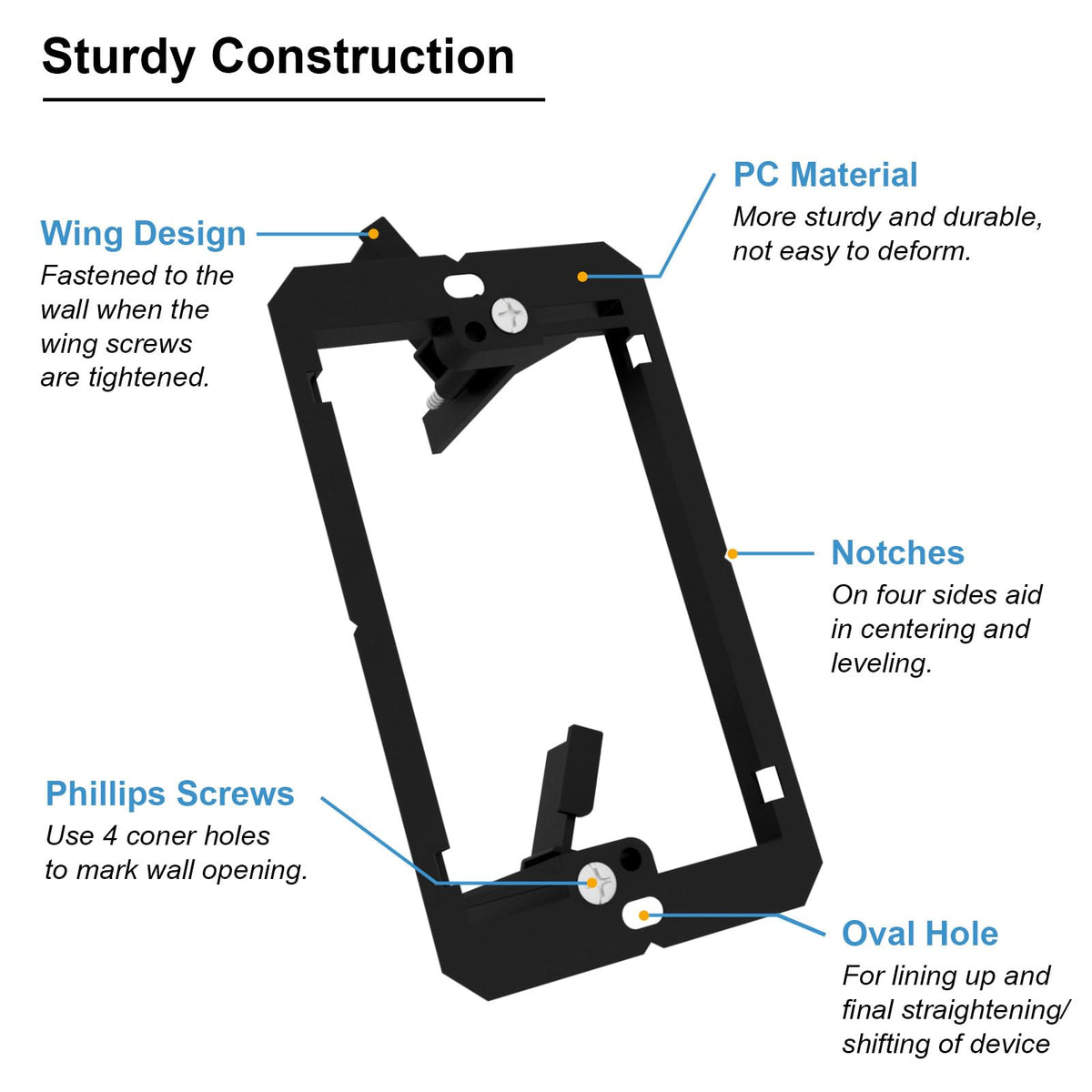 FGB 20-pack low voltage mounting bracket ideal for home office cable management