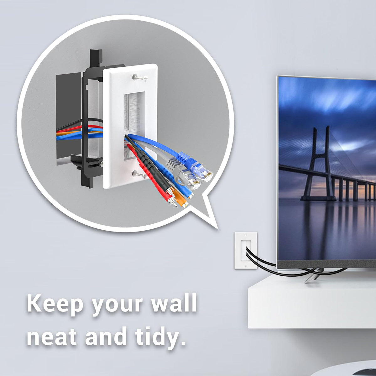FGB 20-pack low voltage mounting bracket screws included for secure wall setup