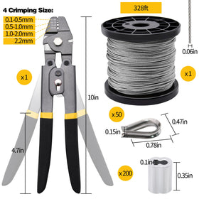 FGNM 328ft stainless wire rope cable for long runs