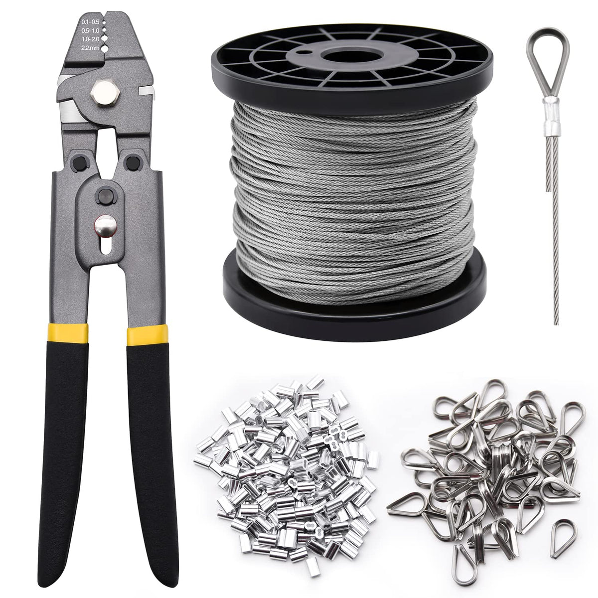 FGNM wire rope crimping pliers for secure terminations