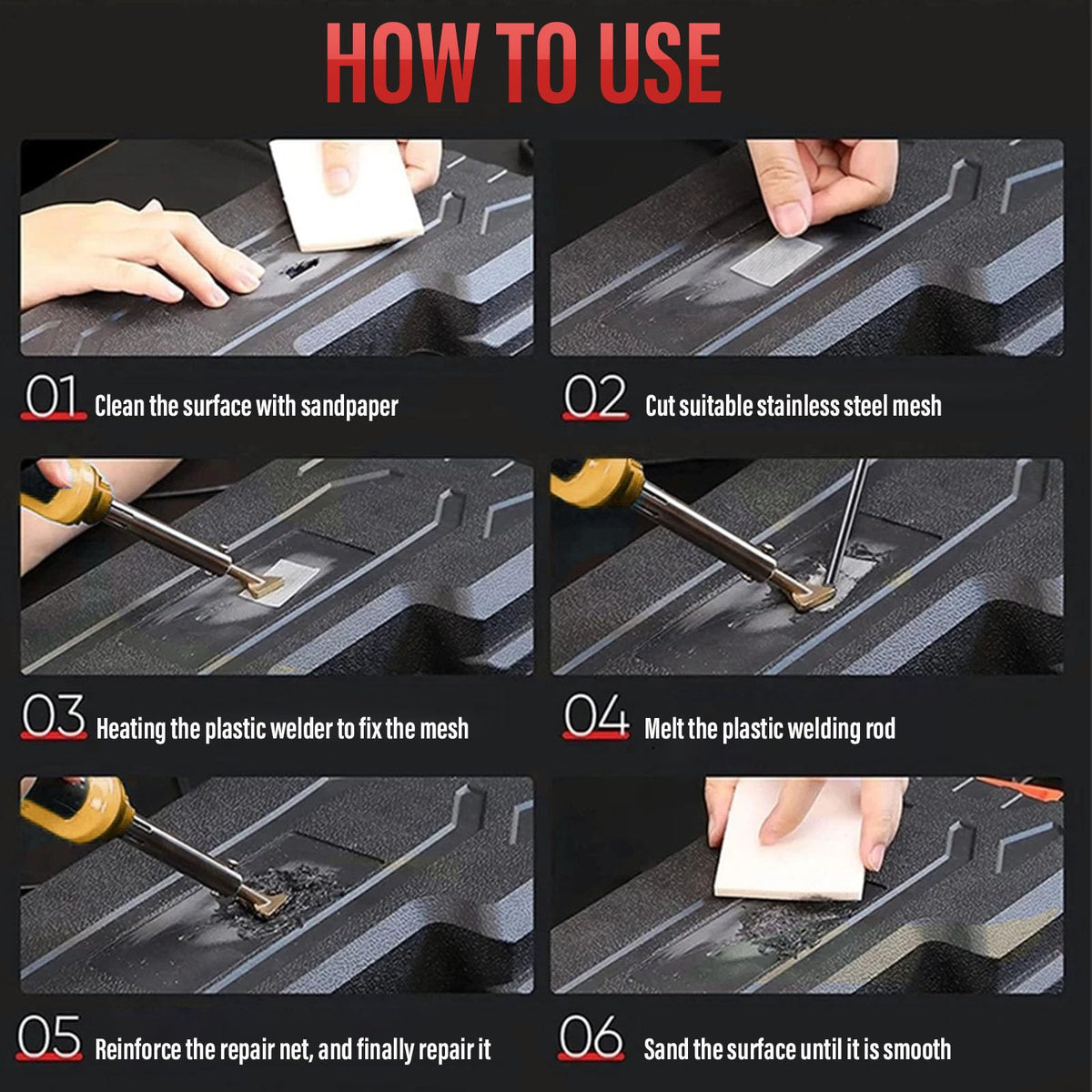 FGRSRZ portable case for organized, on-the-go plastic repairs
