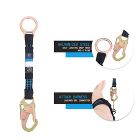FHFallArrest galvanized self-locking snap hook provides durable safety connection