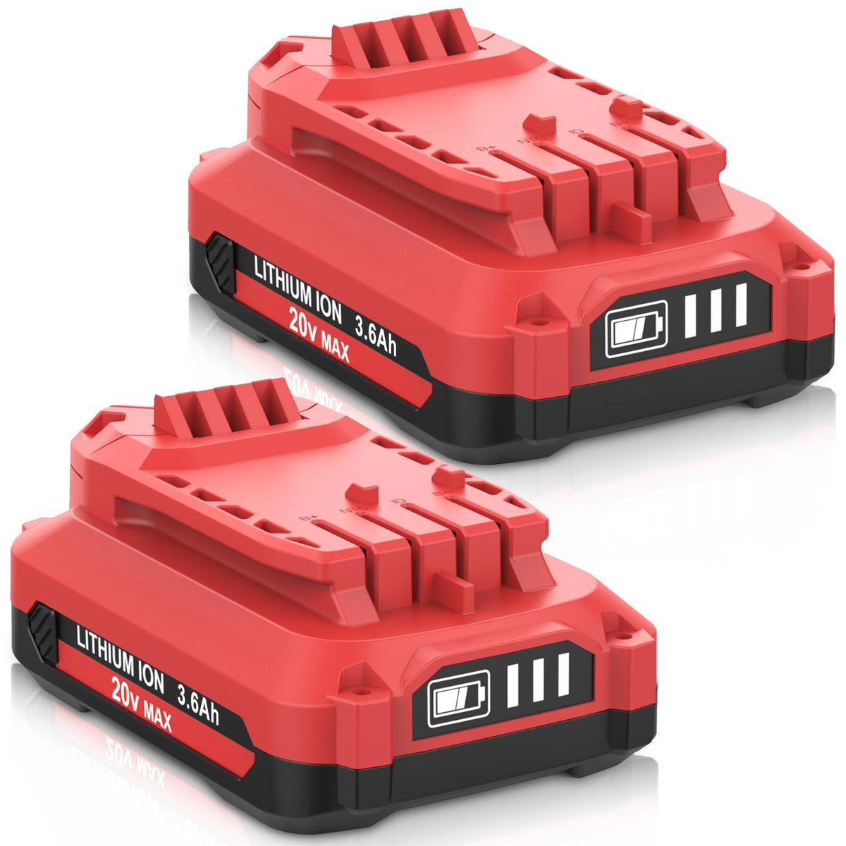 Fhybat two pack 3600mAh 20V battery cmcb202 close-up showing build quality and power potential