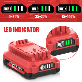 Fhybat two pack 3600mAh 20V battery cmcb206 ready for various cmcb models