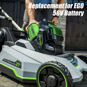 Fhybat 2-pack 56V battery label highlights capacity and safety features.