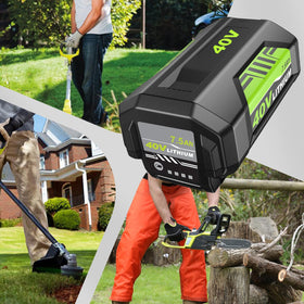 Fhybat 7.5Ah battery enables longer lawn care sessions and projects.