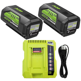 Fhybat 7500mAh Ryobi 40V battery front view showing power capacity and form factor