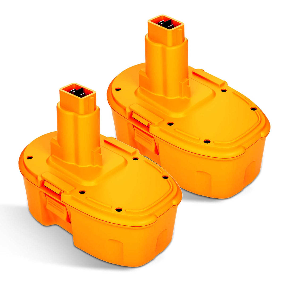 Fhybat 2-pack 4500mAh 18V battery installation view ideal for quick tool swapping