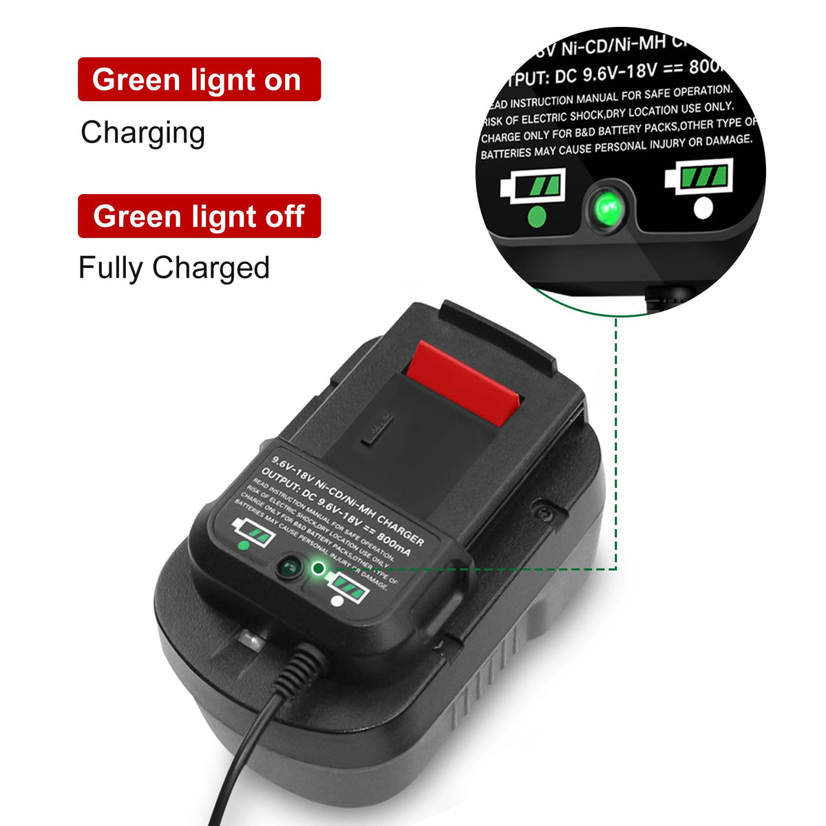 Fhybat batteries compatible with Black and Decker 18V tools for versatile projects.