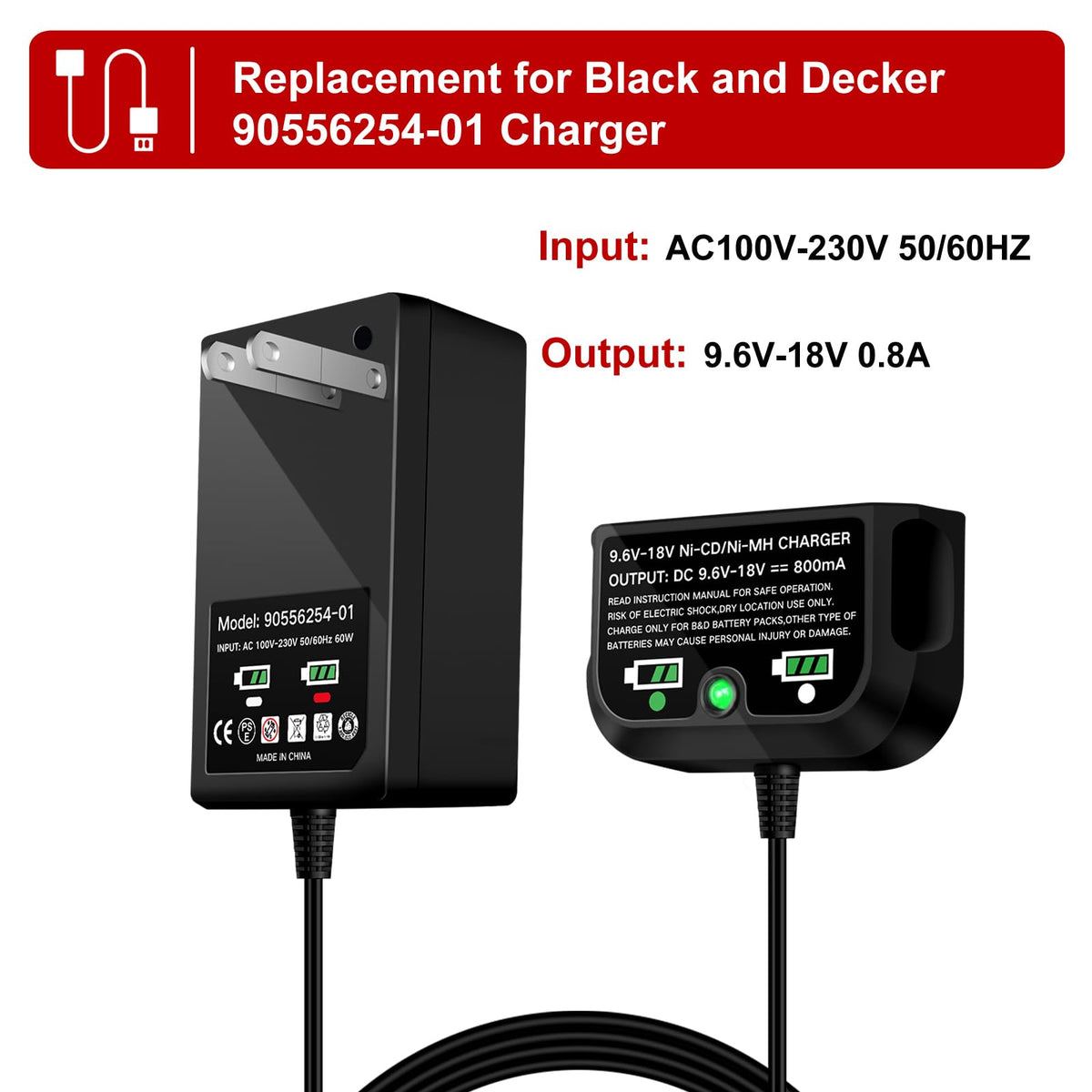 Fhybat battery LED indicator displays charging status for easy monitoring.
