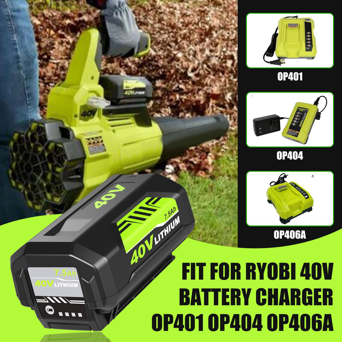 Fhybat Ryobi 40V tools compatibility showcasing versatile power solution.