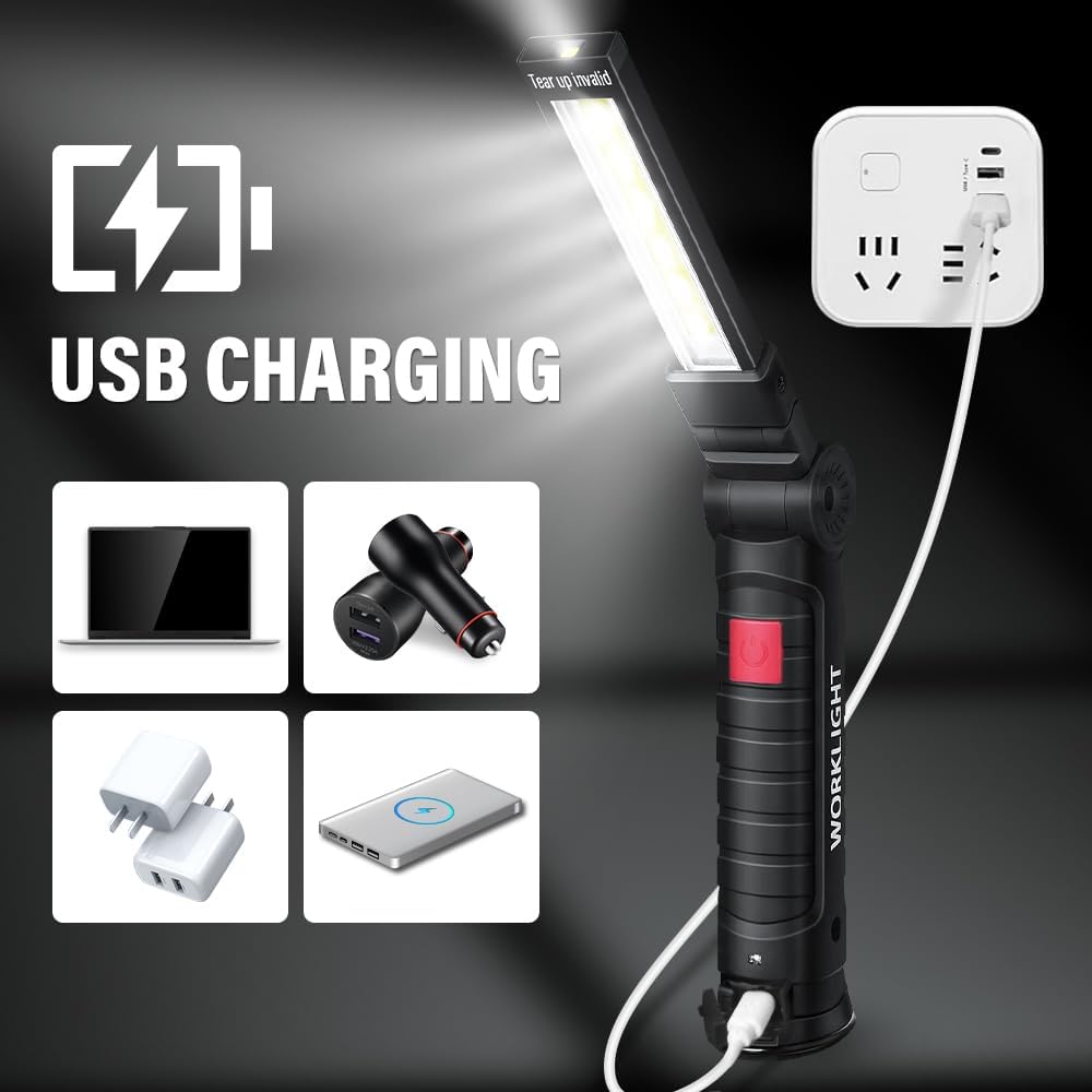FIBRAVE LED work light foldable hook for hanging in workshops