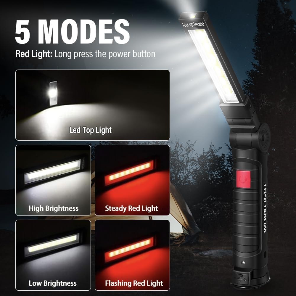 FIBRAVE LED work light USB rechargeability for quick on-site charging
