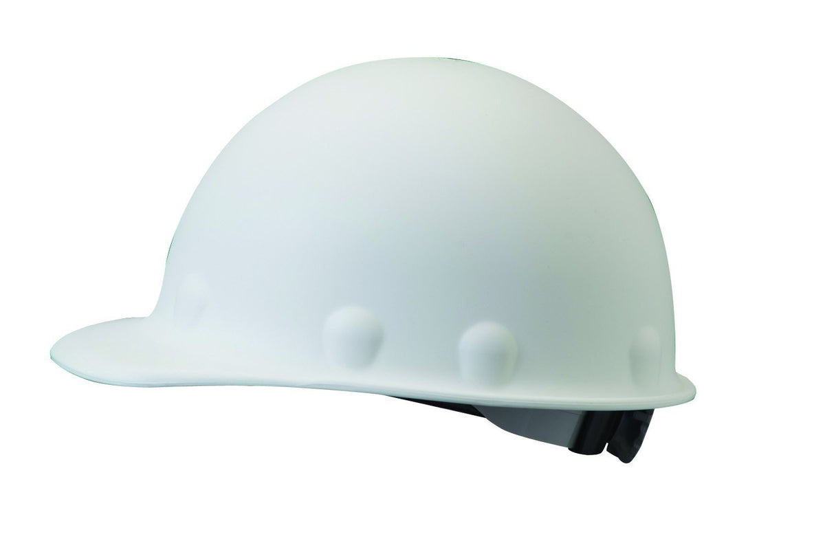 Fibre-Metal Honeywell Super Eight cap-style hard hat in white offers reliable impact protection.