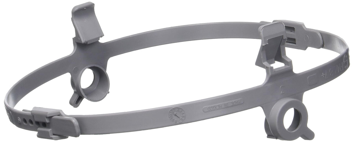 Fibre-Metal Speedy Loop mounting on a hard hat enables quick helmet changes.