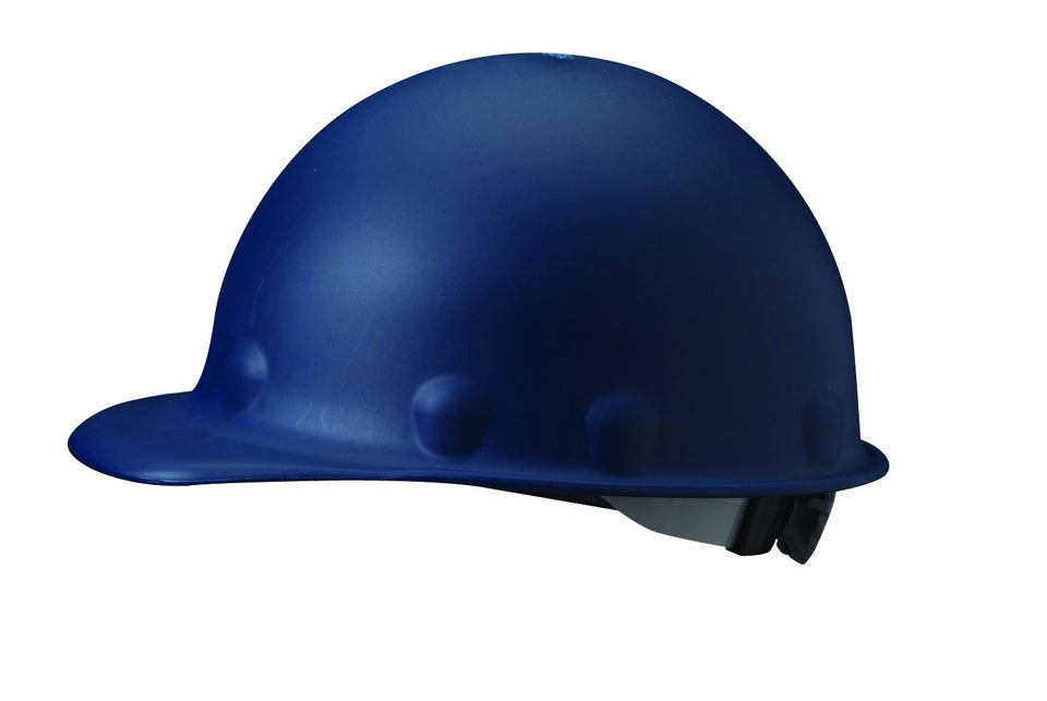 Fibre-Metal Super Eight cap-style hard hat in blue, optimized for comfort and impact protection.