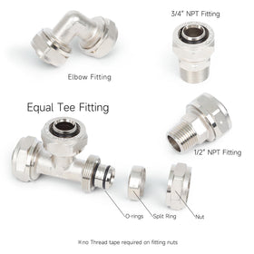 Fideursus bending-friendly piping supports compact layouts with a 6-8 inch radius.
