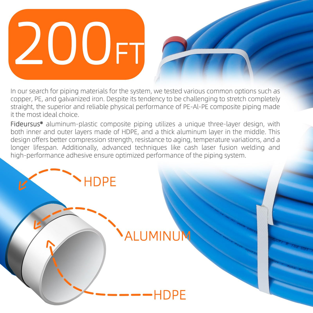 Fideursus HDPE tubing bundle resists corrosion while delivering clean, dry air.