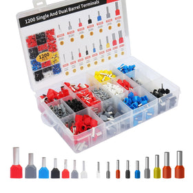 Fidioto double-wire ferrule kit packaging shows a 1200-piece set for quick wiring.
