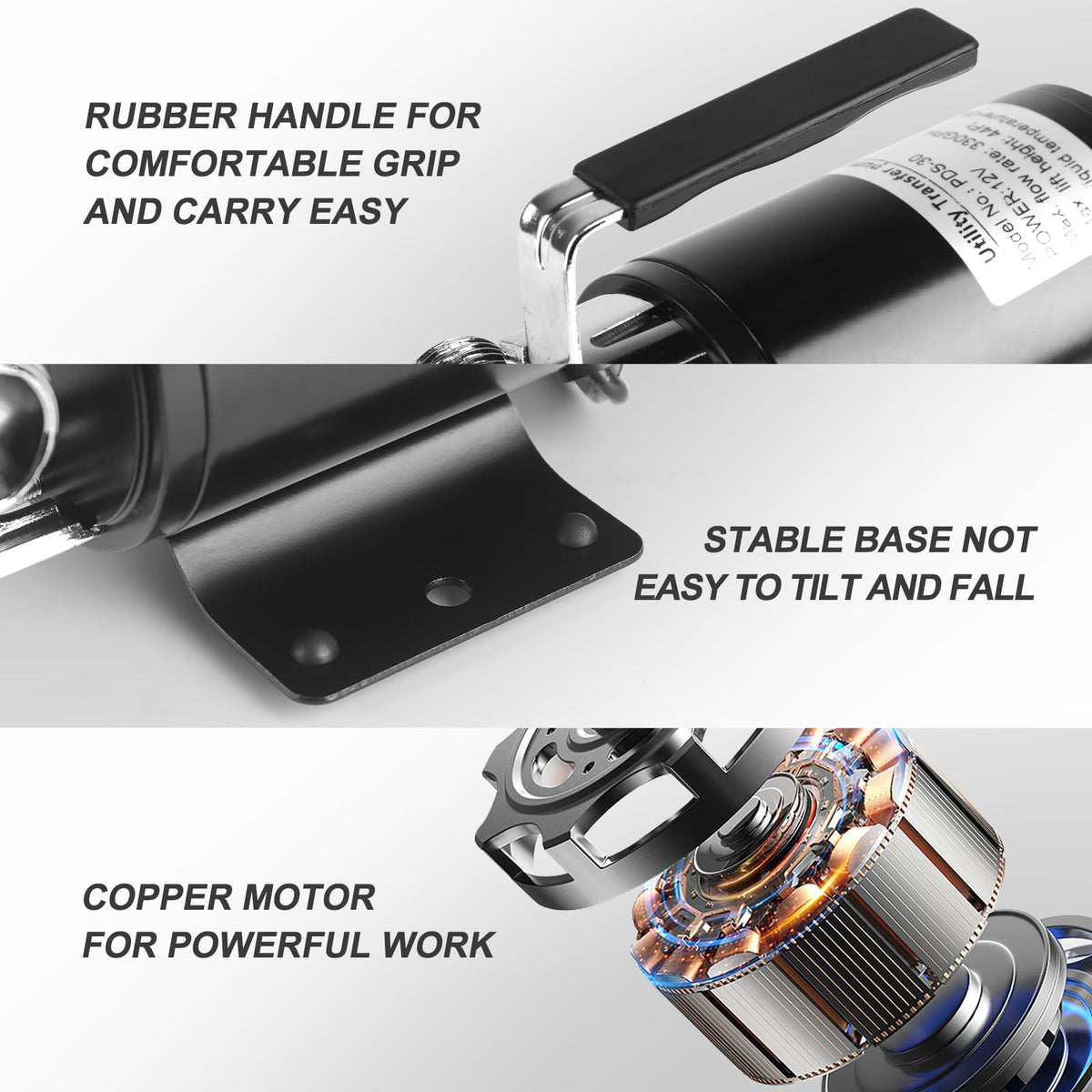 FIDISP metal-bodied water pump highlighting durable construction
