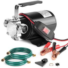 FIDISP 12V water pump with hoses ready for outdoor water transfer tasks