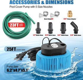 FIDISP 23ft drain hose provides durable, kink-resistant drainage.