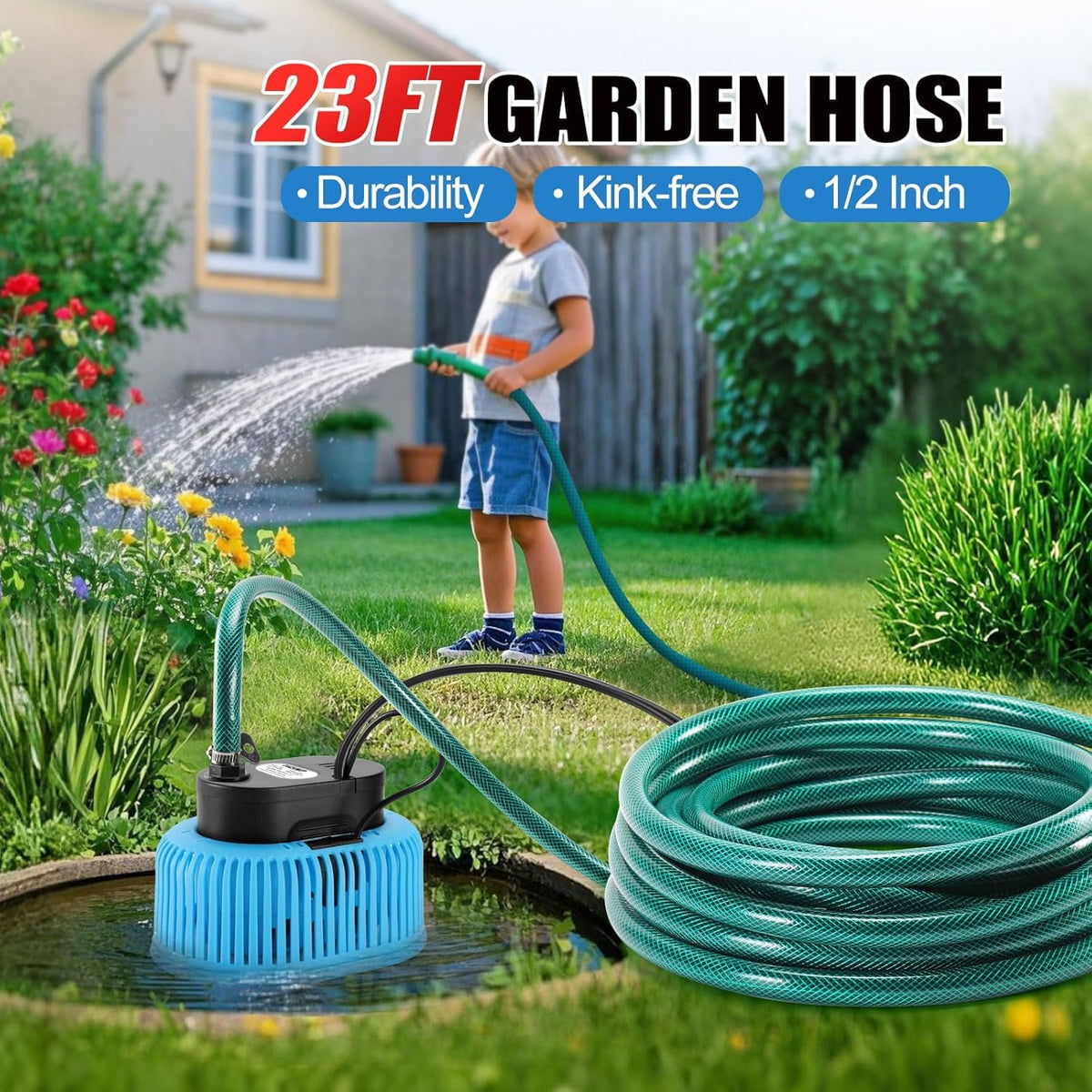 FIDISP 25ft power cord reaches distant outlets for convenient operation.