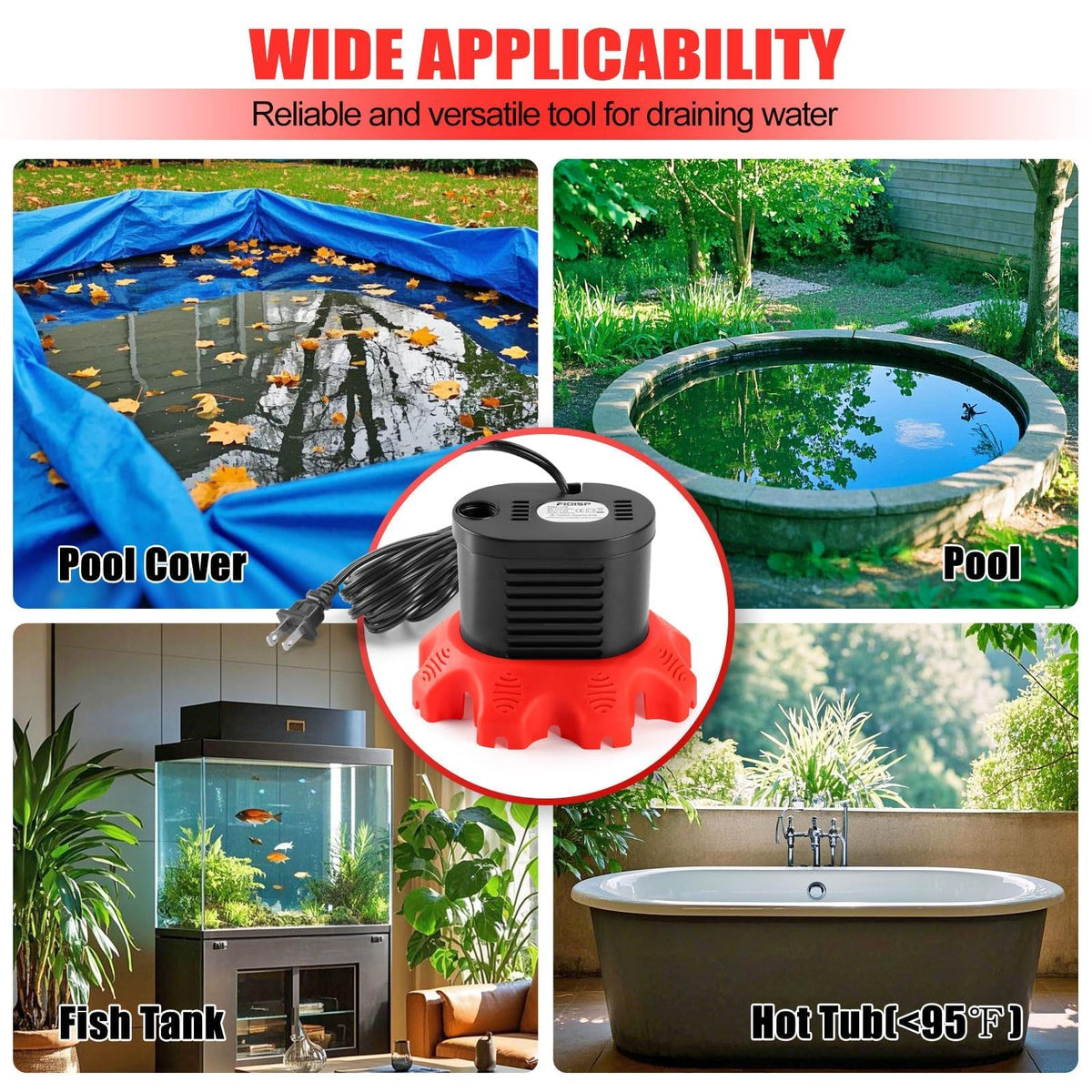 FIDISP IPX8 waterproof body resists rust and impacts.
