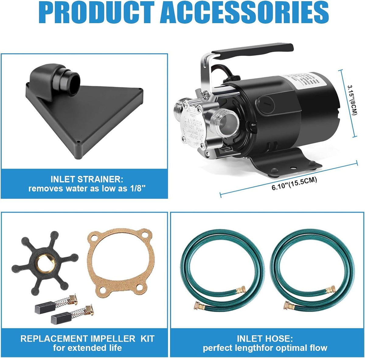 FIDISP water transfer pump on/off switch enables safe, simple operation.