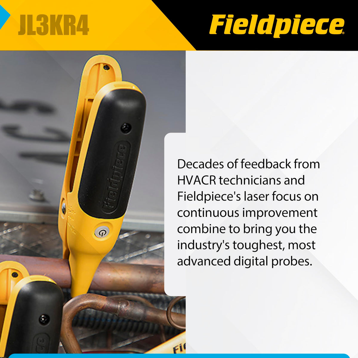 Fieldpiece JL3KR4 Charge Kit live readings via Job Link app on-site.