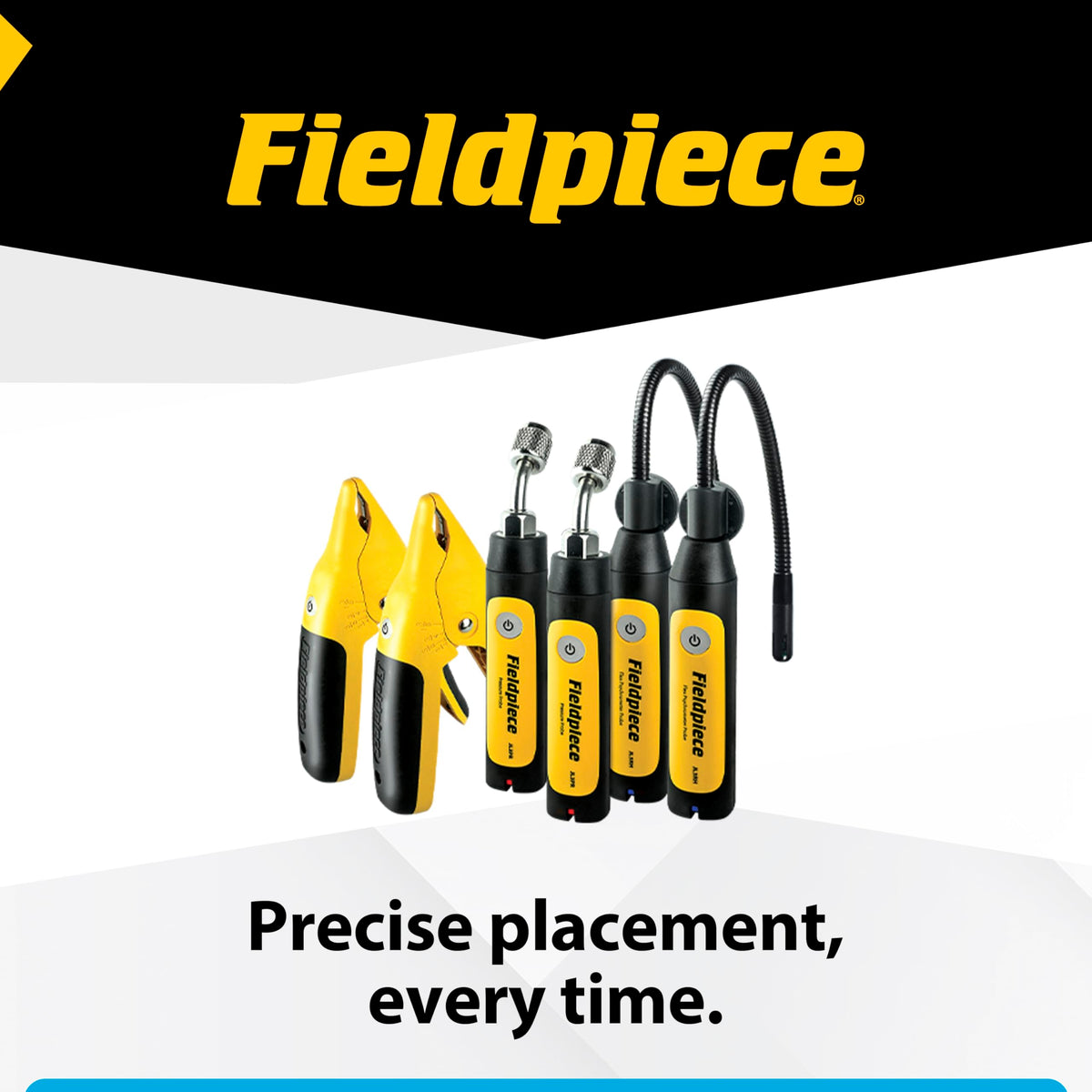 Fieldpiece kit including charge and air kit supports quick, on-site testing.