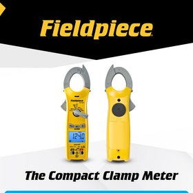 Fieldpiece SC260 swivel magnet enables hands-free measurement setup.