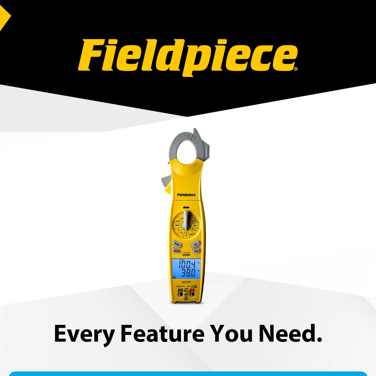 Fieldpiece SC640 accessory kit with leads and thermocouple for HVAC tests