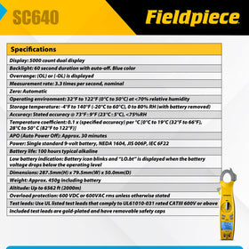 Fieldpiece SC640 LED jaw flashlight aids visibility in dark panels