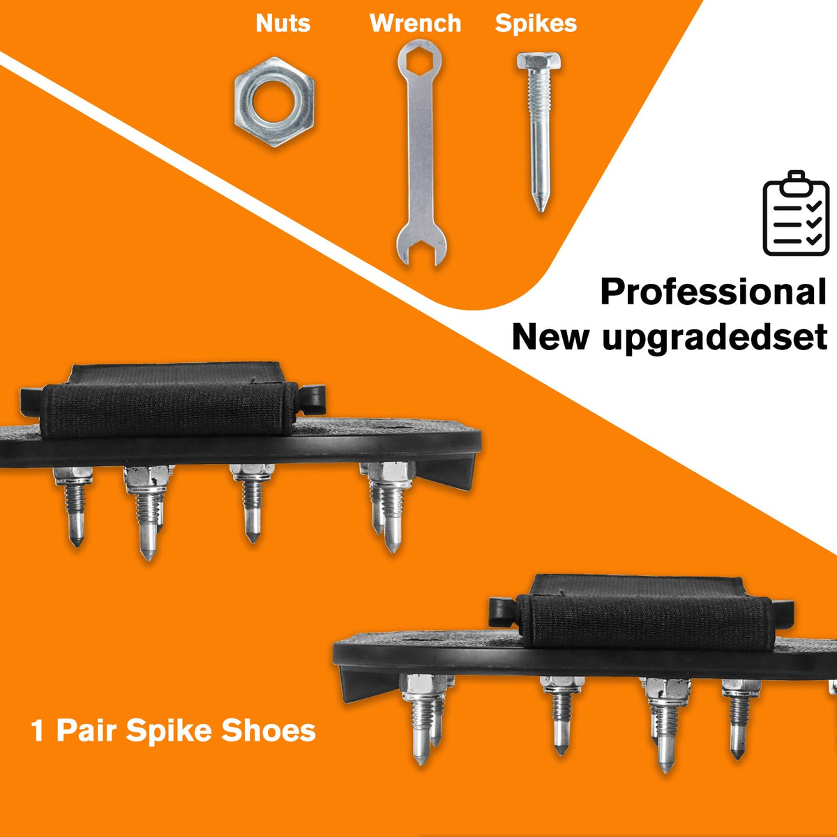 FIETODK spike shoes in use on a cement overlay setup