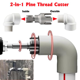 Fifatopo electric drill-compatible threading tool in use for fast work.