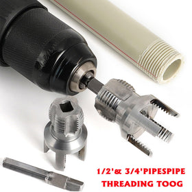 Fifatopo half-inch threading tool close-up demonstrates compact size for tight spaces.