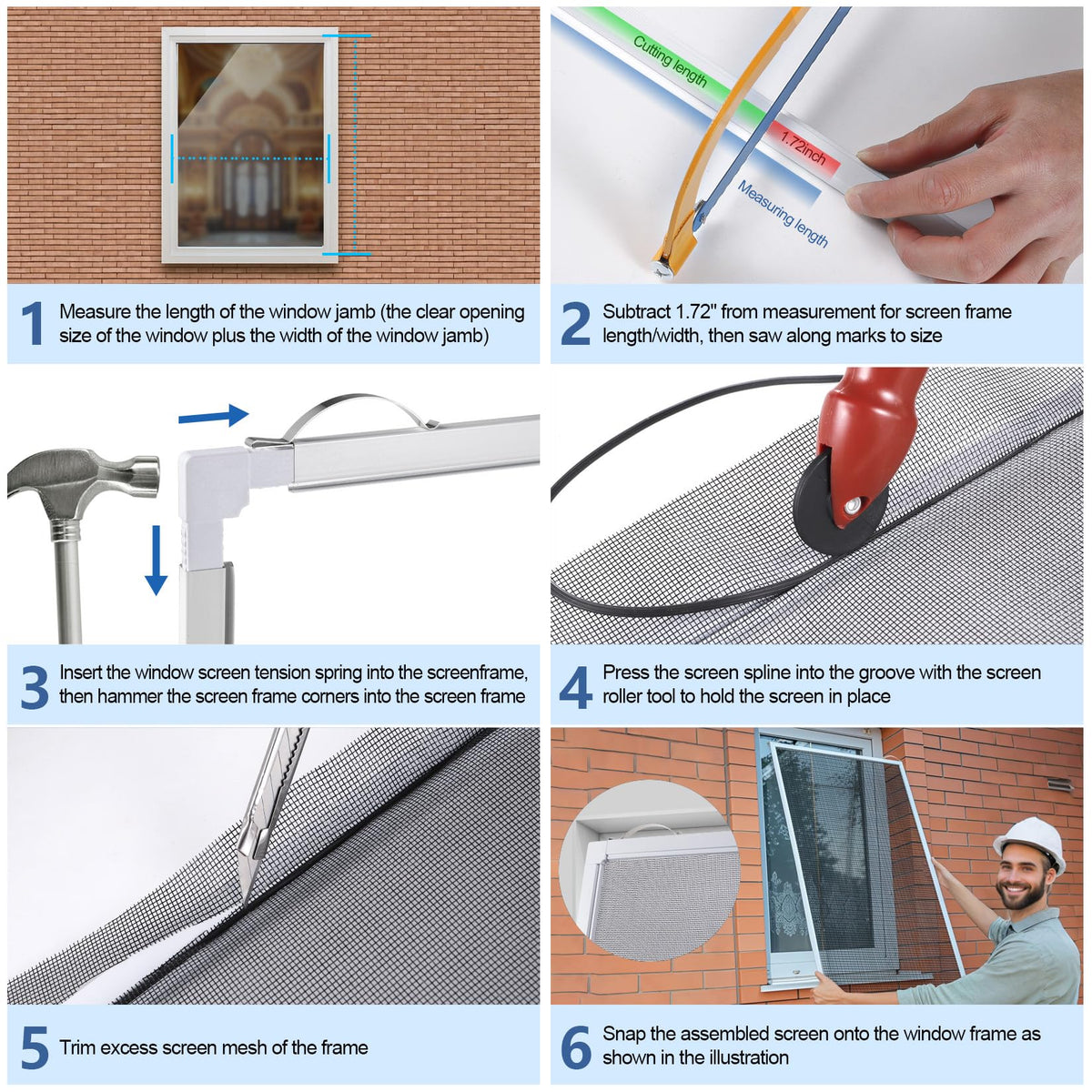 FIFIFO included knife and tape measure support precise cuts and fit.