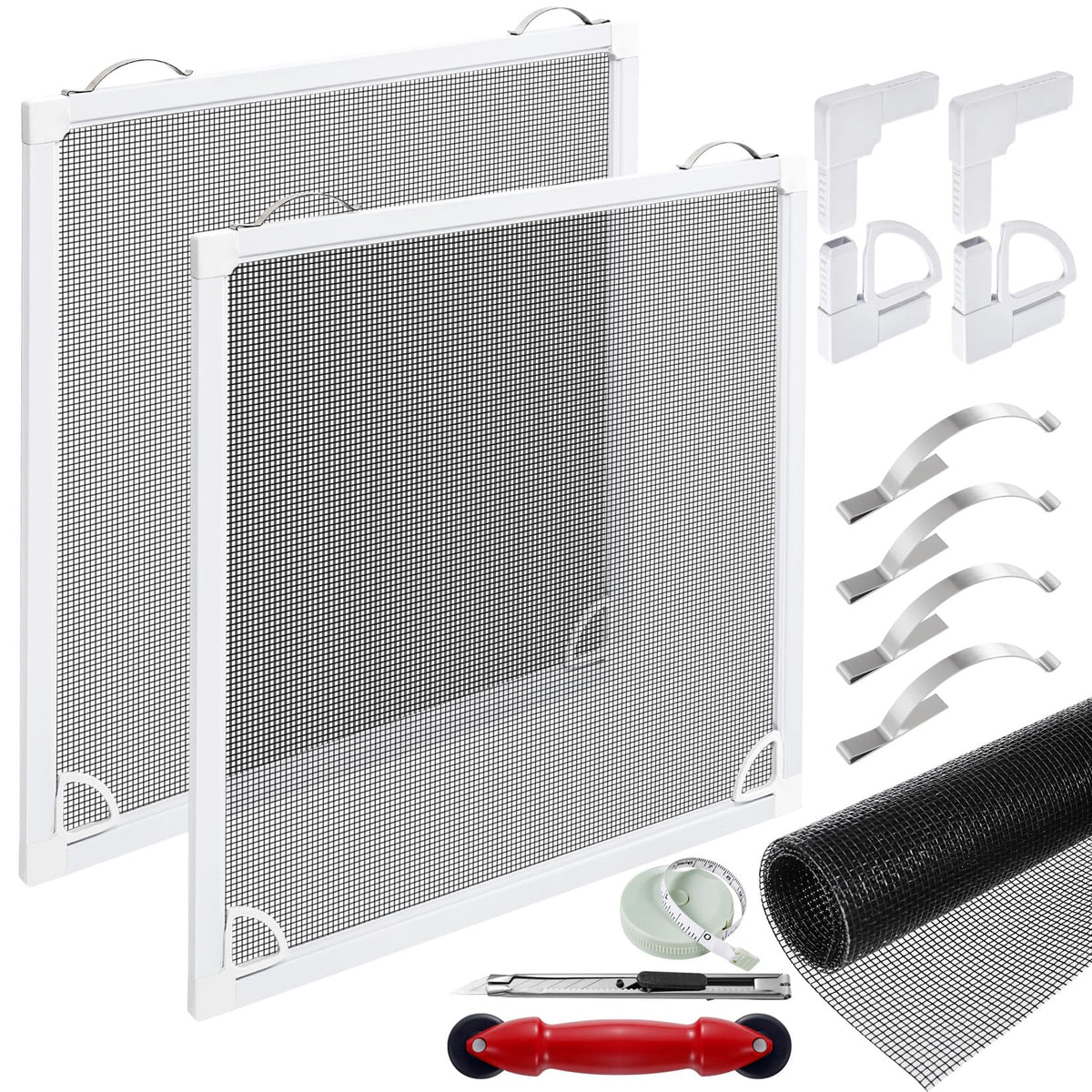 FIFIFO window screen frame kit assembly in progress for a precise DIY fit.