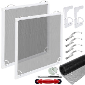 FIFIFO window screen frame kit assembly in progress for a precise DIY fit.