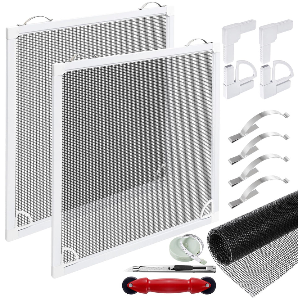 FIFIFO window screen frame kit assembly in progress for a precise DIY fit.