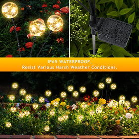 Figbush dancing-fireflies globe lights add magical motion to gardens.