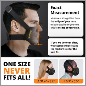 FIGHTECH dust mask side view with adjustable strap for a customized fit