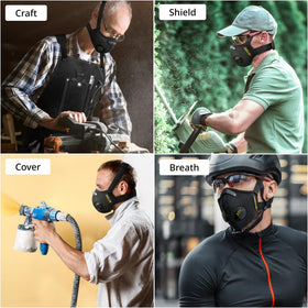 FightTech Dust Mask packaging and setup for quick use.